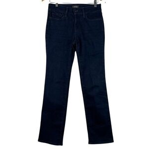 NYDJ Marilyn Jeans Womens 4 Petite short Straight Leg Dark Wash Lift Tuck‎ Denim